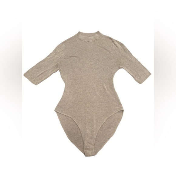 ADAY Tops - ADAY Like A Glove Bodysuit Taupe Beige Size Medium